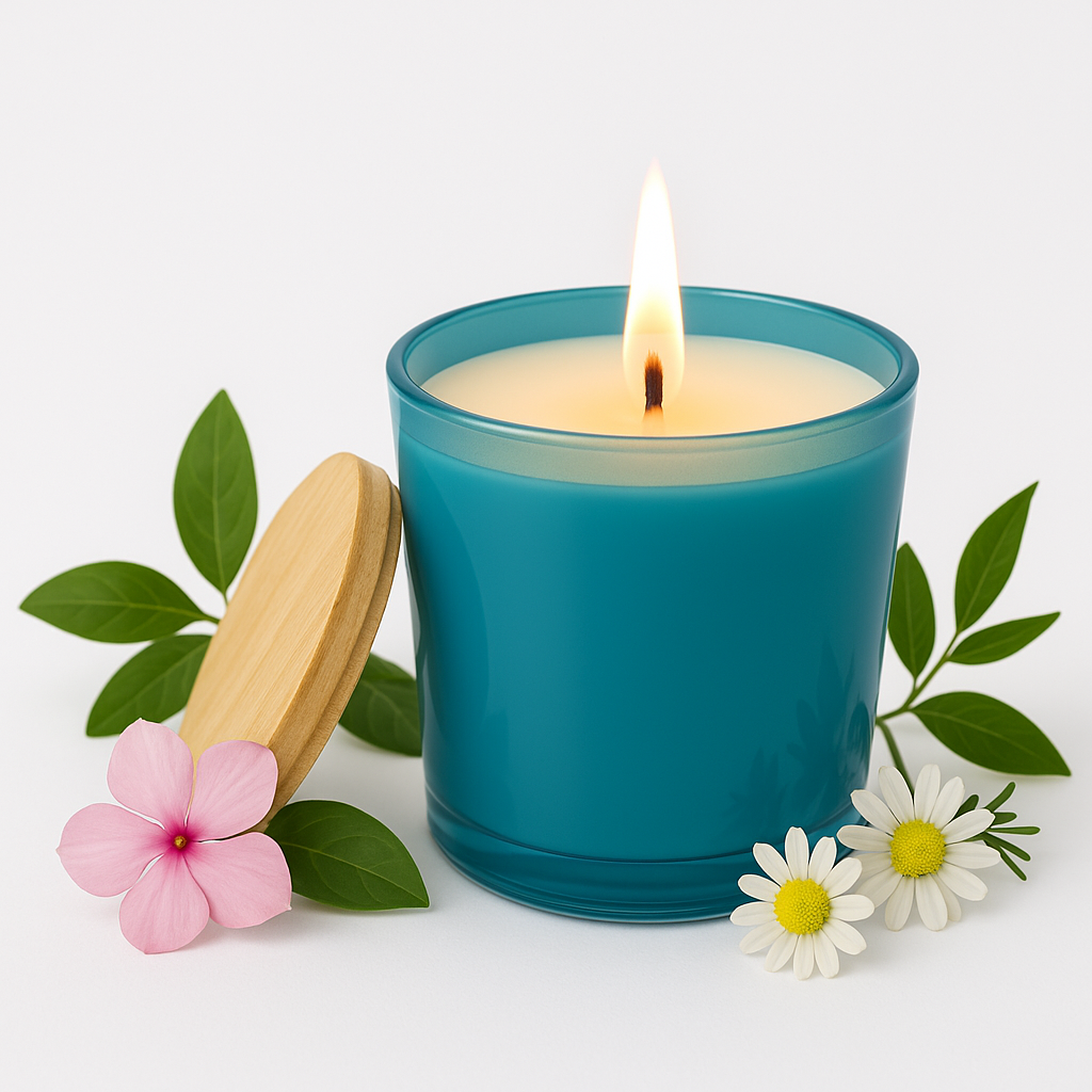 Soy Wax Candle - Blue Jar
