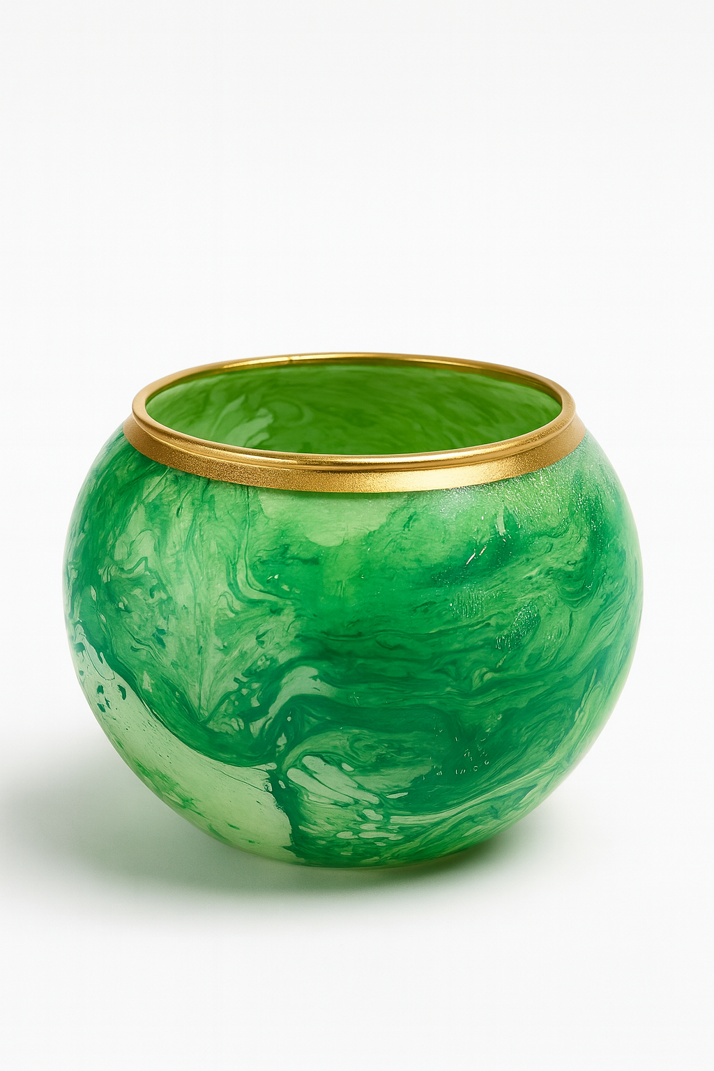 Handcrafted Marble Soy Wax Candle – Green - 189g
