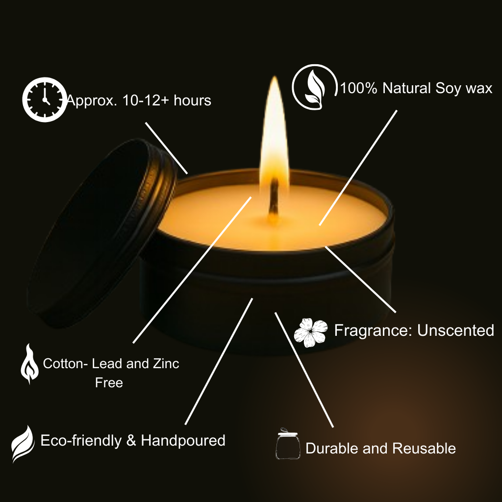 Tin Jar Soy Wax Candle – Black