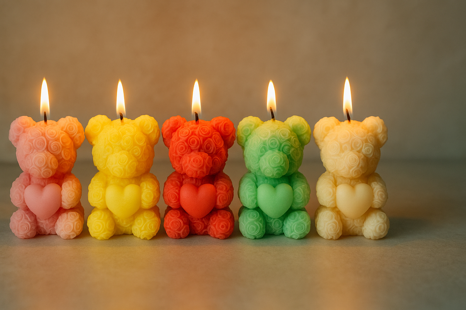 Rose Teddy Candle