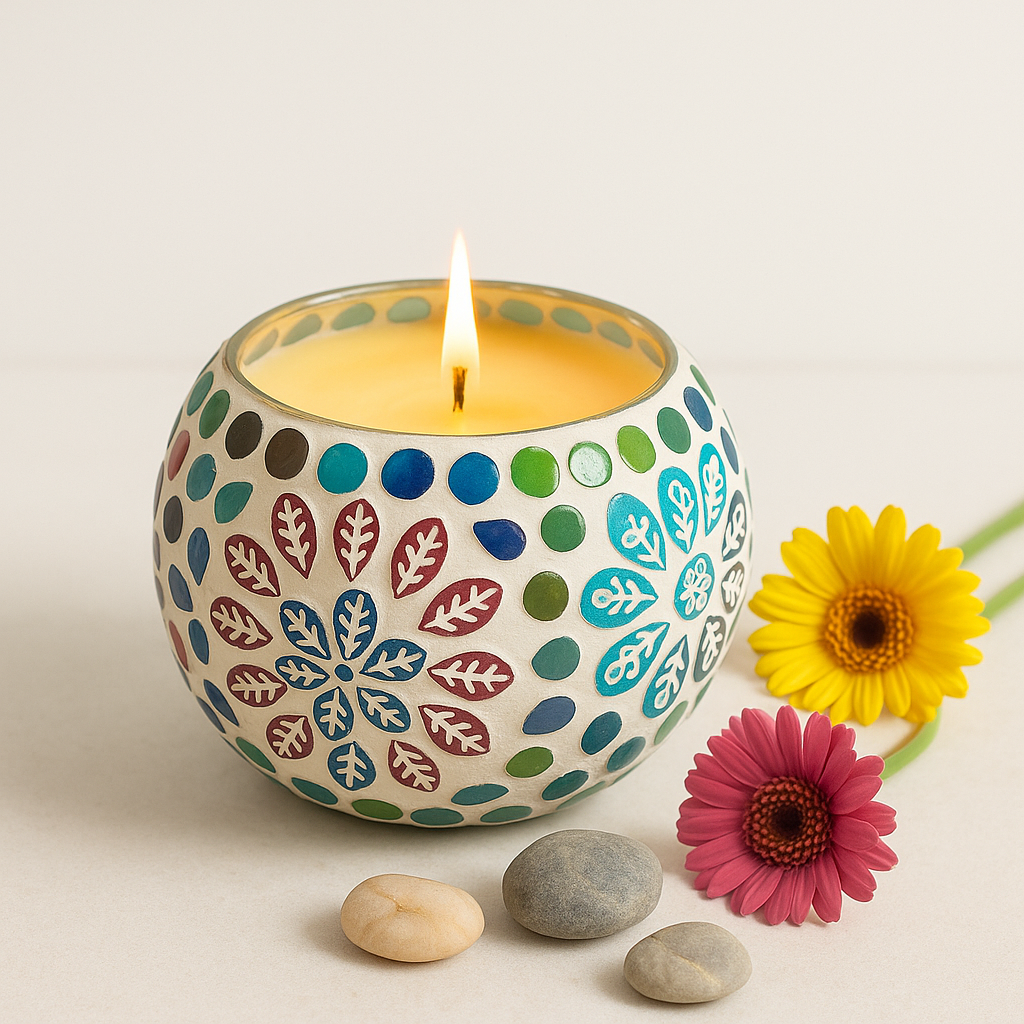 Handcrafted mosaic ceramic in assorted colours