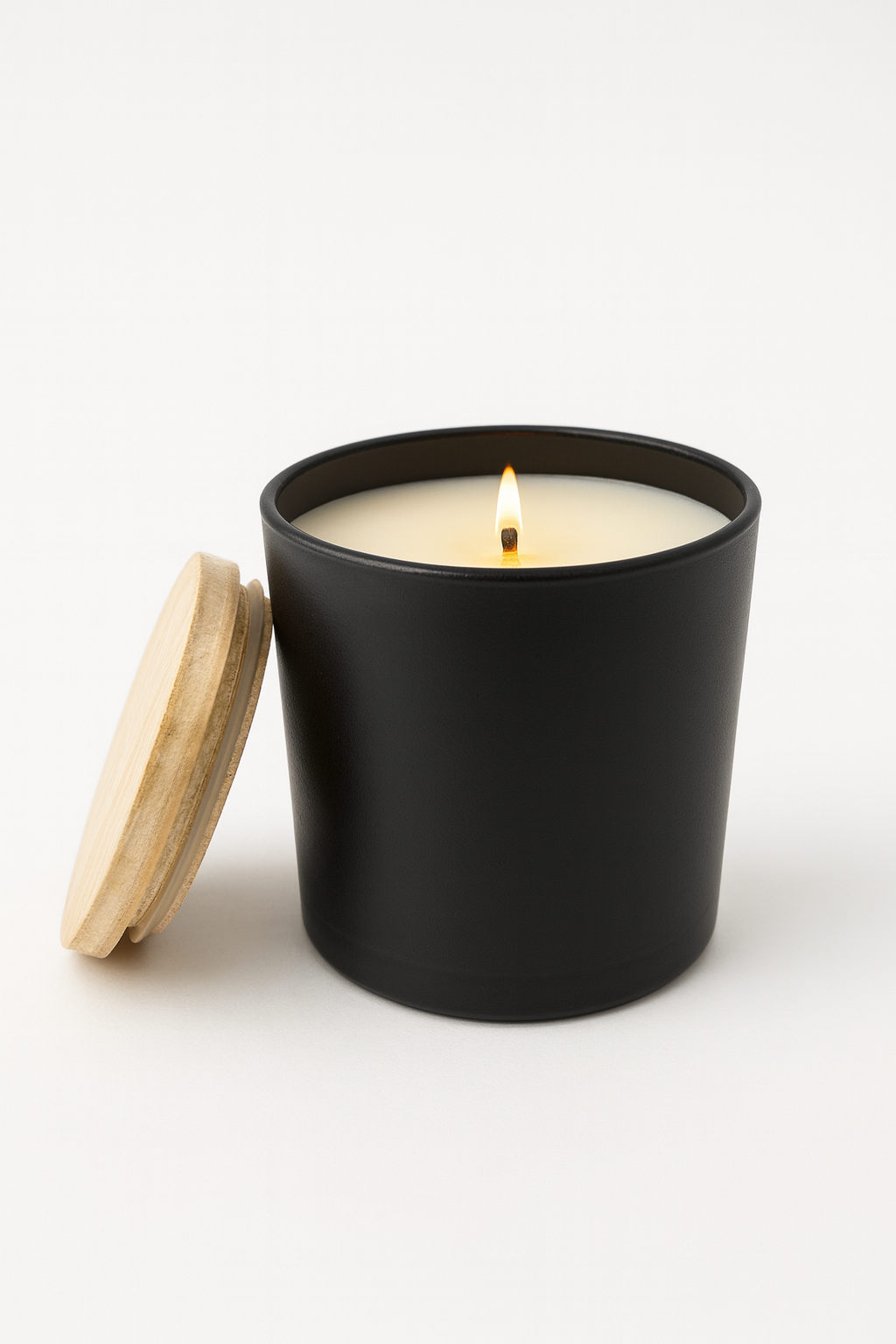 soy wax candle, black jar candle