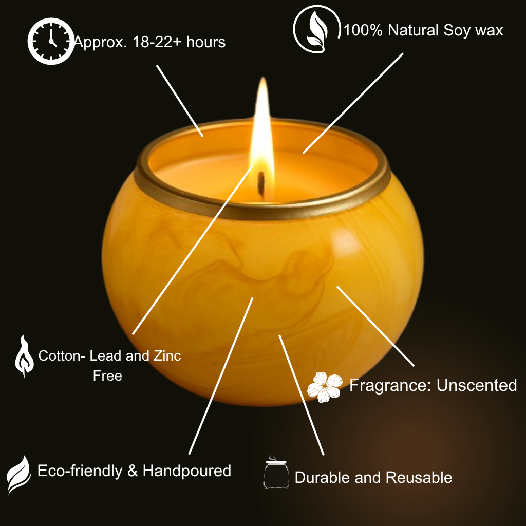 detailed of the marble candle