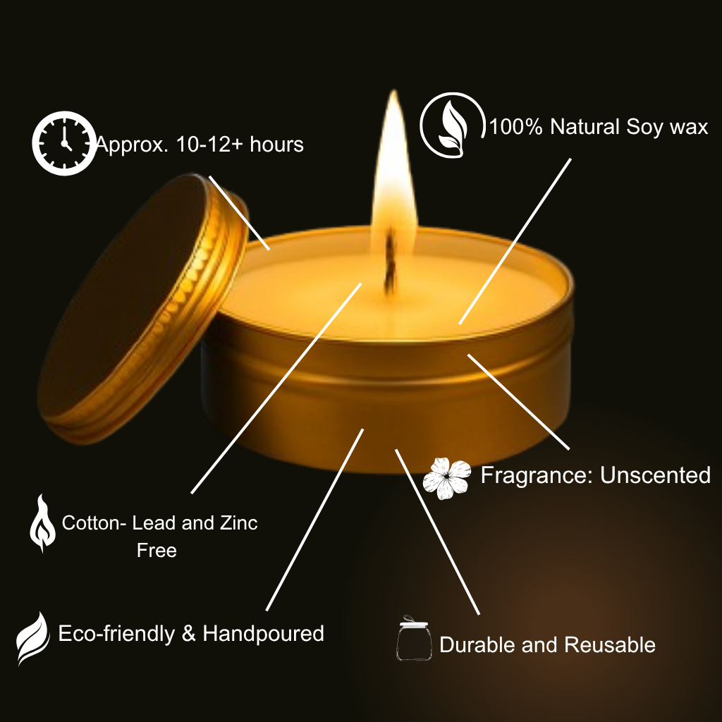 detailed version of the gold tin jar candle